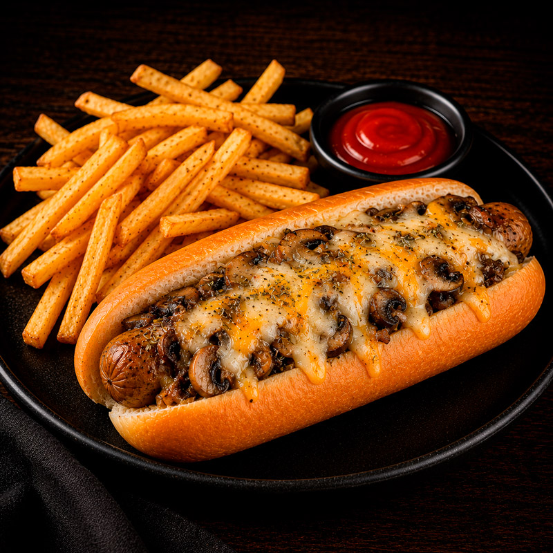 Menu Doble Malta hot dog vegetariano Menu Doble Malta hot dog vegetariano